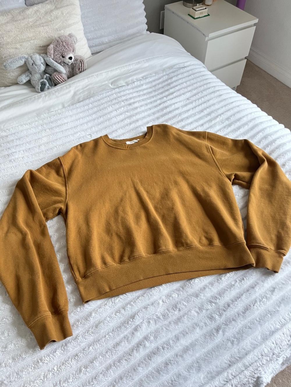 Good American Caramel Brown Crewneck Sweatshirt - Picture 8 of 14